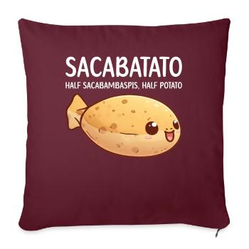 Drôle De Poisson Meme - Housse de coussin décorative 45 x 45 cm - bordeaux - Devant