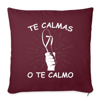 Te Calmas O Te Calmo La Chancla Mexique Porto Rico - Housse de coussin décorative 45 x 45 cm - bordeaux - Devant