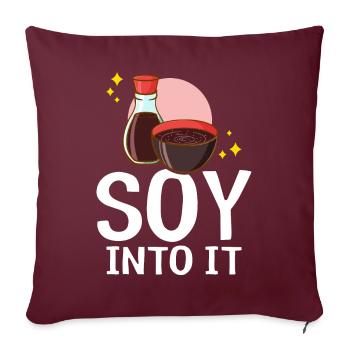 sauce soja japonaise - Housse de coussin décorative 45 x 45 cm - bordeaux - Devant