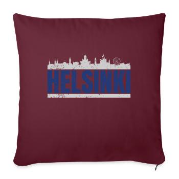Finlande Finlande Helsinki Finnois - Housse de coussin décorative 45 x 45 cm - bordeaux - Devant
