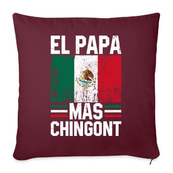 Hispanique Latino-Américain Mexicain V - Housse de coussin décorative 45 x 45 cm - bordeaux - Devant