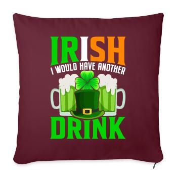 Fête de la Saint-Patrick amusante - Housse de coussin décorative 45 x 45 cm - bordeaux - Devant