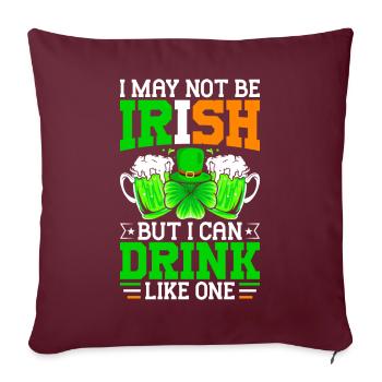 Fête de la Saint-Patrick - Housse de coussin décorative 45 x 45 cm - bordeaux - Devant