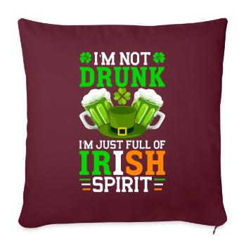 Fête de la Saint-Patrick amusante - Housse de coussin décorative 45 x 45 cm - bordeaux - Devant