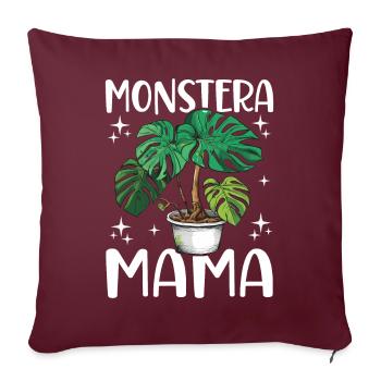 Pépinière de plantes d’intérieur amusantes - Housse de coussin décorative 45 x 45 cm - bordeaux - Devant