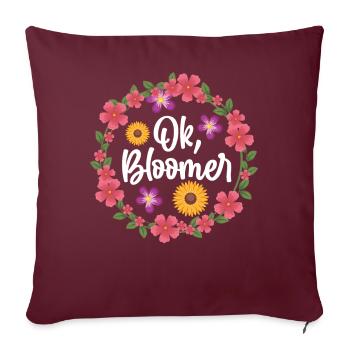 Pépinière de plantes d’intérieur amusantes - Housse de coussin décorative 45 x 45 cm - bordeaux - Devant