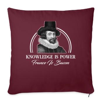 Philosophie Francis Bacon - Housse de coussin décorative 45 x 45 cm - bordeaux - Devant