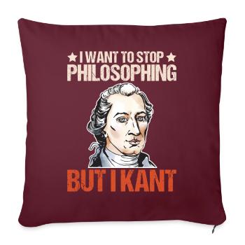 Philosophie Théorie Emmanuel Kant - Housse de coussin décorative 45 x 45 cm - bordeaux - Devant