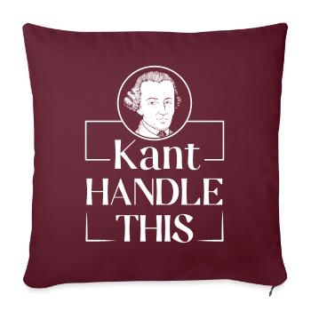 Philosophie Théorie Emmanuel Kant Philosophe - Housse de coussin décorative 45 x 45 cm - bordeaux - Devant