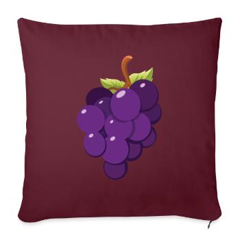 Cartoon Raisins Vin Amateur De Vin - Housse de coussin décorative 45 x 45 cm - bordeaux - Devant