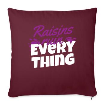 Raisins secs ruiner tout raisins secs raisins - Housse de coussin décorative 45 x 45 cm - bordeaux - Devant