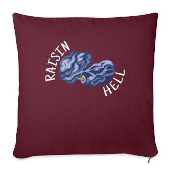 Raisins secs légers Raisins - Housse de coussin décorative 45 x 45 cm - bordeaux - Devant