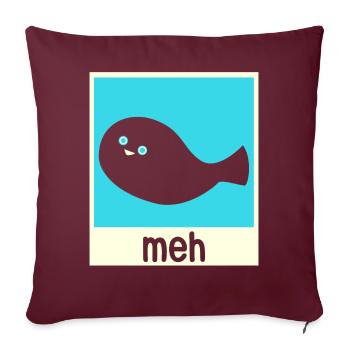 Drôle de poisson Sacabambaspi Meme - Housse de coussin décorative 45 x 45 cm - bordeaux - Devant