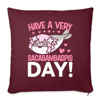 Drôle De Poisson Meme - Housse de coussin décorative 45 x 45 cm - bordeaux - Devant