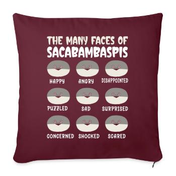 Drôle De Poisson Meme - Housse de coussin décorative 45 x 45 cm - bordeaux - Devant