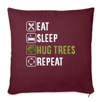 Défenseurs des arbres et écologistes - Housse de coussin décorative 45 x 45 cm - bordeaux - Devant