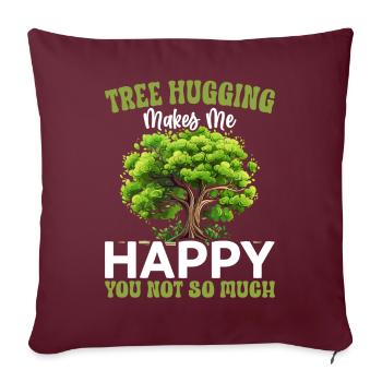 Défenseurs des arbres et écologistes - Housse de coussin décorative 45 x 45 cm - bordeaux - Devant