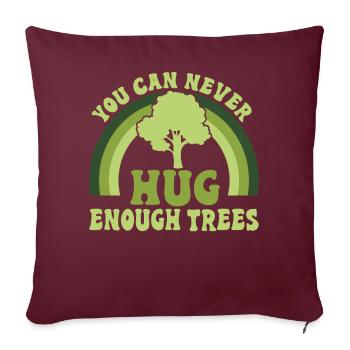 Défenseurs des arbres et écologistes - Housse de coussin décorative 45 x 45 cm - bordeaux - Devant