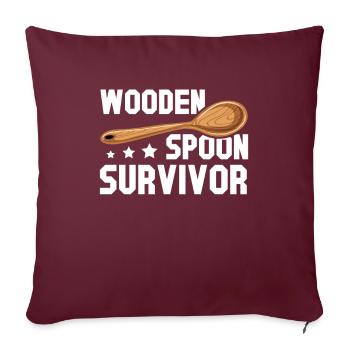 Wooden Spoon Survivor - Sofakissenbezug 45 x 45 cm - Burgunderrot - Vorne
