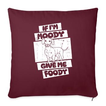 Teckel Teckel Drôle - Housse de coussin décorative 45 x 45 cm - bordeaux - Devant