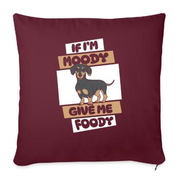 Teckel Teckel Drôle - Housse de coussin décorative 45 x 45 cm - bordeaux - Devant