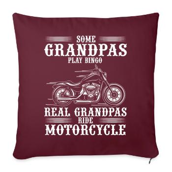 Real Grandpas drive Motorcycle Bikes Motor Bike - Sofakissenbezug 45 x 45 cm - Burgunderrot - Vorne