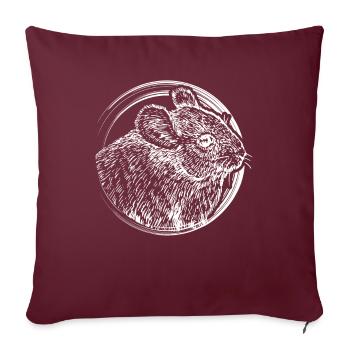 Familier chinchilla astucieux - Housse de coussin décorative 45 x 45 cm - bordeaux - Devant