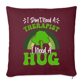 Amoureux de la nature environnementaliste - Housse de coussin décorative 45 x 45 cm - bordeaux - Devant