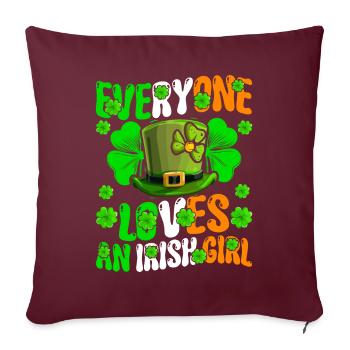 Fête de la Saint-Patrick groovy - Housse de coussin décorative 45 x 45 cm - bordeaux - Devant