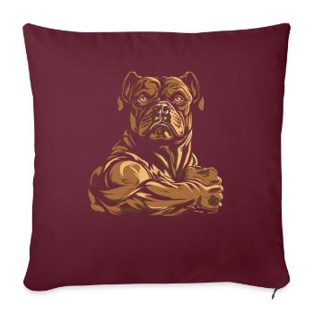 American Bully Cool - Housse de coussin décorative 45 x 45 cm - bordeaux - Devant