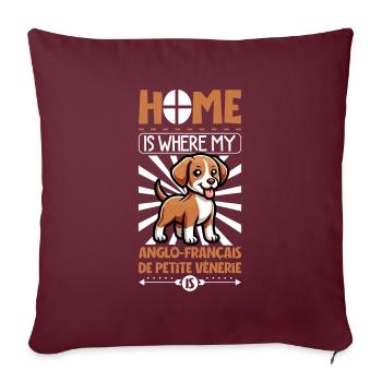 Accueil - Anglo-Français de Petite Vénerie - Housse de coussin décorative 45 x 45 cm - bordeaux - Devant