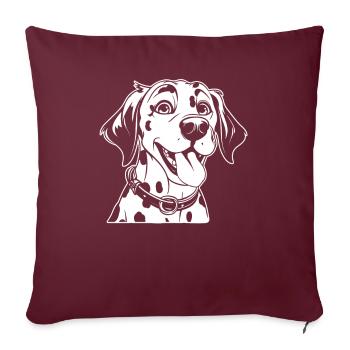 Dalmate - Housse de coussin décorative 45 x 45 cm - bordeaux - Devant