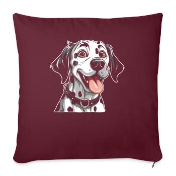 Dalmate - Housse de coussin décorative 45 x 45 cm - bordeaux - Devant