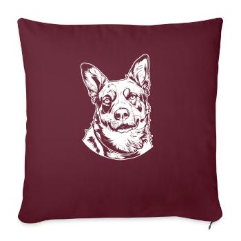 Bouvier australien - Housse de coussin décorative 45 x 45 cm - bordeaux - Devant