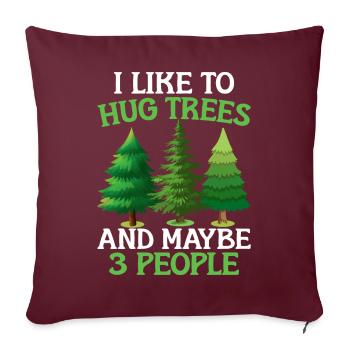 Défenseurs des arbres et écologistes - Housse de coussin décorative 45 x 45 cm - bordeaux - Devant