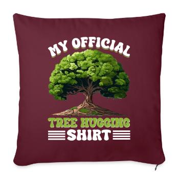 Défenseurs des arbres et écologistes - Housse de coussin décorative 45 x 45 cm - bordeaux - Devant