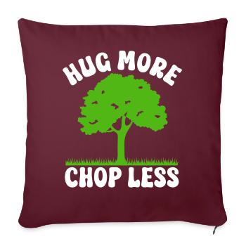 Défenseurs des arbres et écologistes - Housse de coussin décorative 45 x 45 cm - bordeaux - Devant