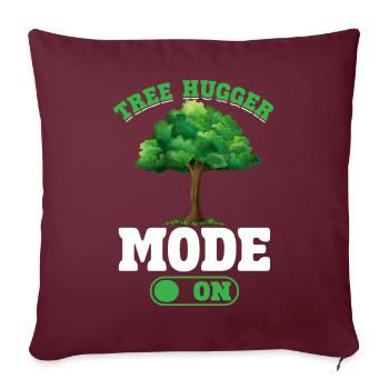 Des écologistes étreignent les arbres - Housse de coussin décorative 45 x 45 cm - bordeaux - Devant