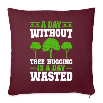 Protecteur d’arbre - Housse de coussin décorative 45 x 45 cm - bordeaux - Devant