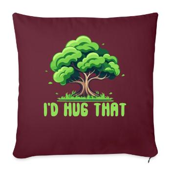 Défenseurs des arbres et écologistes - Housse de coussin décorative 45 x 45 cm - bordeaux - Devant