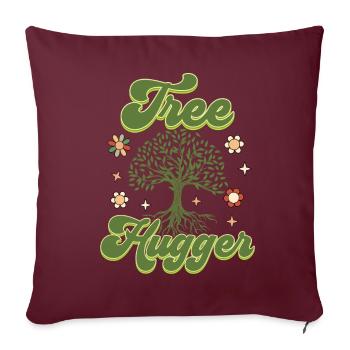 Environnementaliste, amoureux de la nature - Housse de coussin décorative 45 x 45 cm - bordeaux - Devant