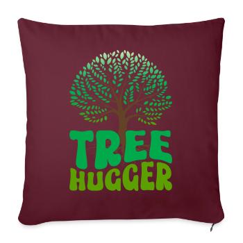 Environnementalistes, amoureux de la nature - Housse de coussin décorative 45 x 45 cm - bordeaux - Devant