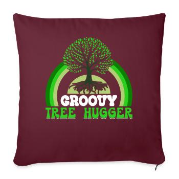 Environnementaliste, amoureux de la nature - Housse de coussin décorative 45 x 45 cm - bordeaux - Devant