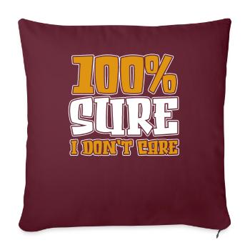 L’humour noir, je m’en fous - Housse de coussin décorative 45 x 45 cm - bordeaux - Devant