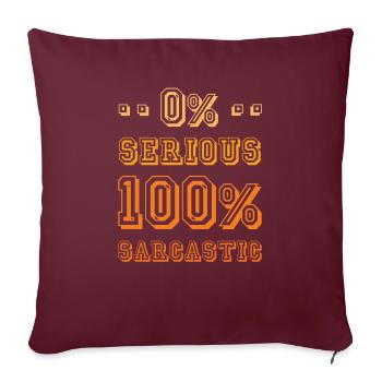 Humour noir Drôle Je m’en fous - Housse de coussin décorative 45 x 45 cm - bordeaux - Devant
