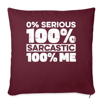 Humour noir Drôle Je m’en fous - Housse de coussin décorative 45 x 45 cm - bordeaux - Devant
