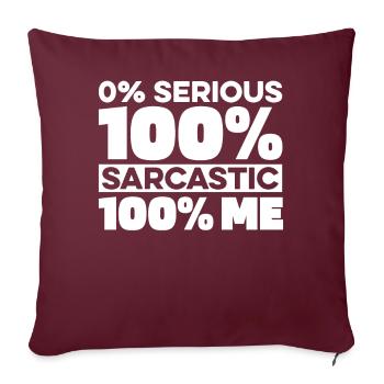 Humour noir Drôle Je m’en fous - Housse de coussin décorative 45 x 45 cm - bordeaux - Devant