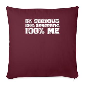 Humour noir Drôle Je m’en fous - Housse de coussin décorative 45 x 45 cm - bordeaux - Devant