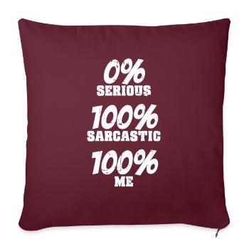 Humour noir Drôle Je m’en fous - Housse de coussin décorative 45 x 45 cm - bordeaux - Devant