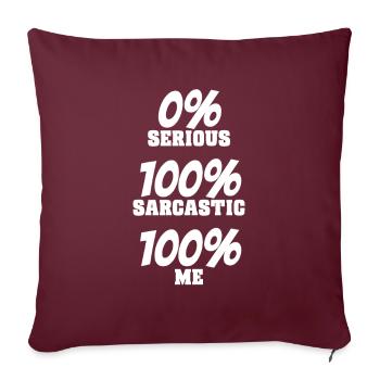 Humour noir Drôle Je m’en fous - Housse de coussin décorative 45 x 45 cm - bordeaux - Devant